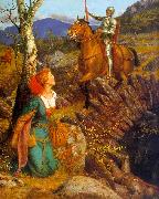 Arthur Hughes, Gareth Helps Lyonors and Overthrows the Red Knight